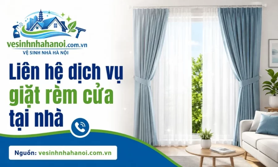 Liên hệ giặt rèm cửa tại nhà Hà Nội