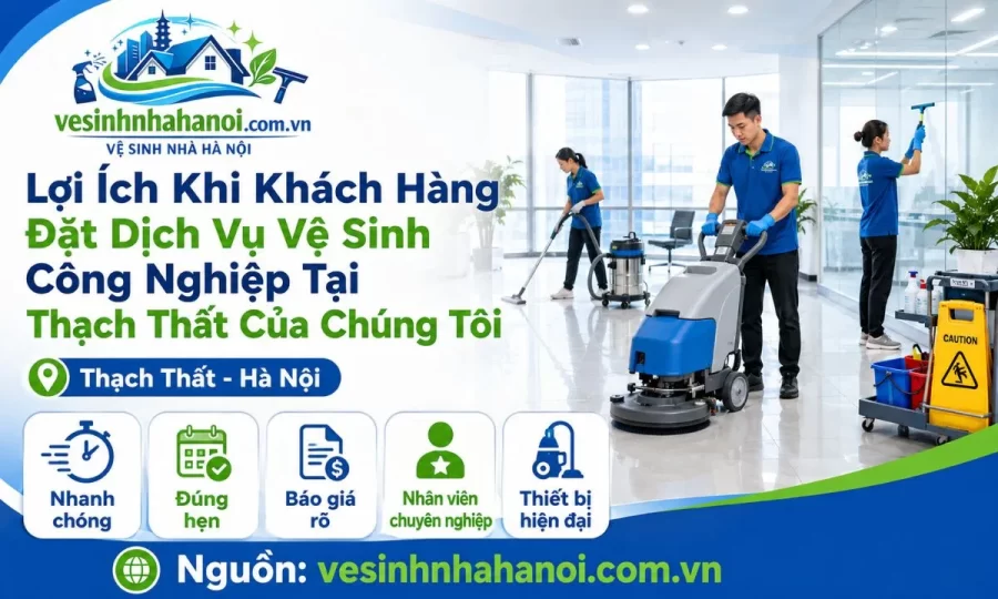 Lợi ích khi đặt dịch vụ vệ sinh công nghiệp của chúng tôi