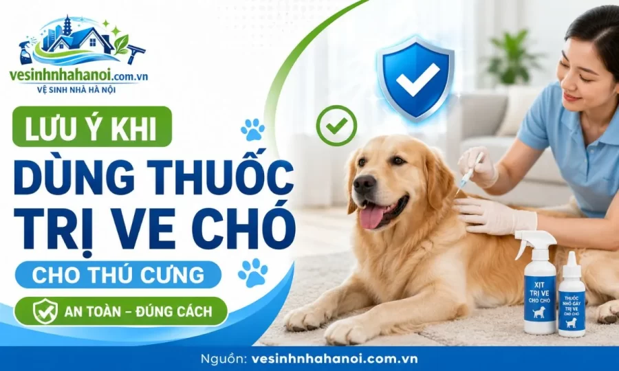 Lưu ý khi dùng thuốc trị ve chó