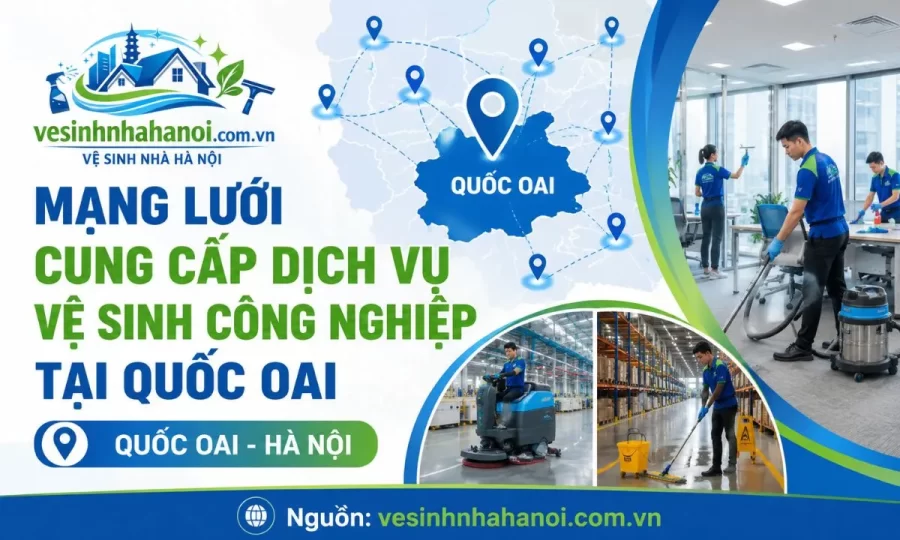 Mạng lưới cung cấp dịch vụ vệ sinh công nghiệp tại Quốc Oai