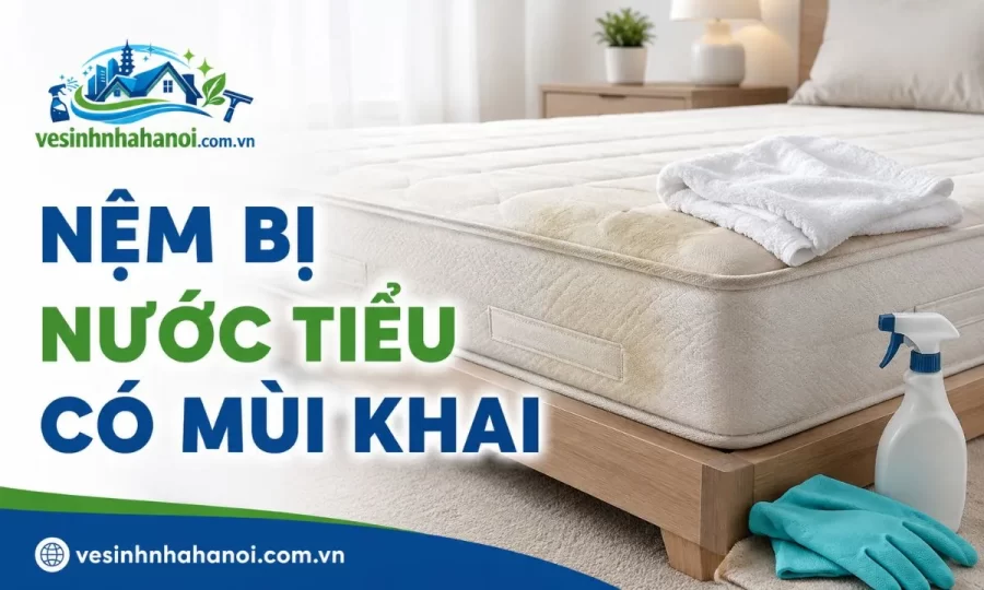 Nệm bị nước tiểu có mùi khai