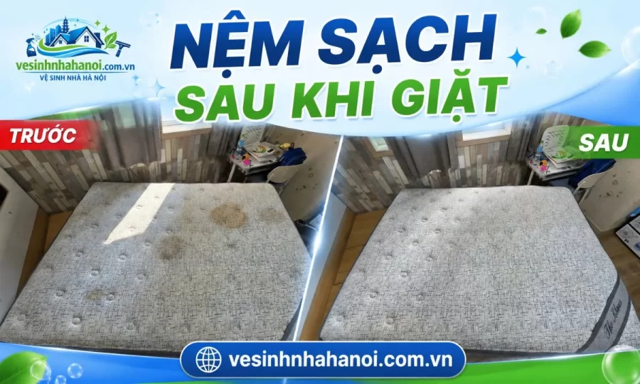 Nệm sau khi giặt tại Tây Hồ