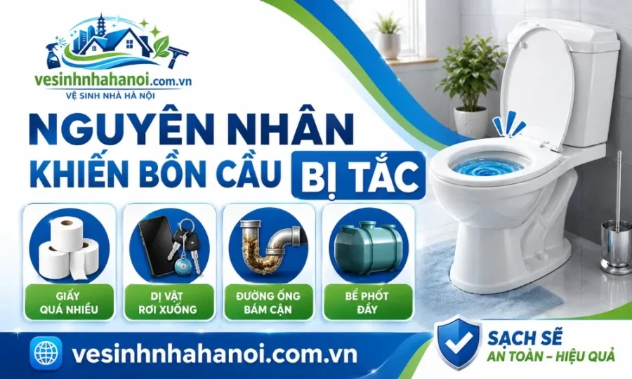 Nguyên nhân khiến bồn cầu bị tắc