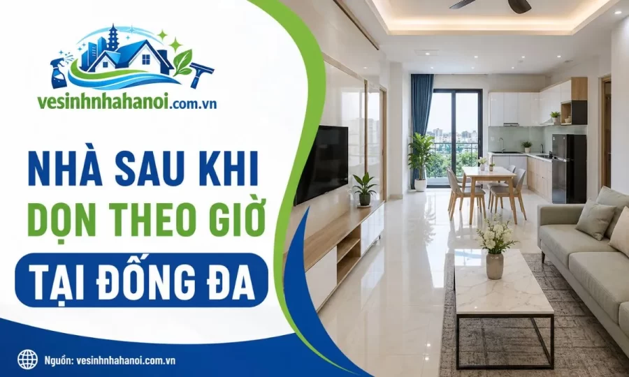Nhà sau khi dọn theo giờ tại Đống Đa