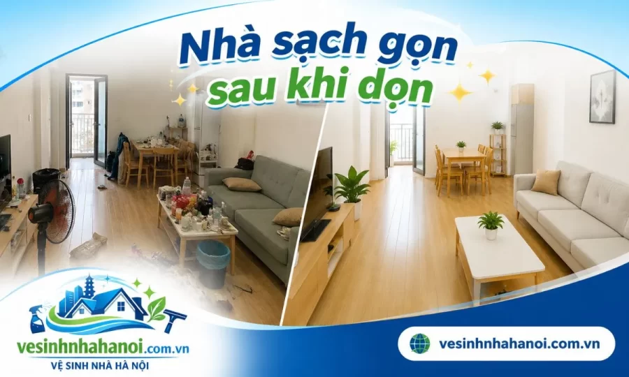 Nhà sau khi dọn theo giờ tại Thanh Xuân
