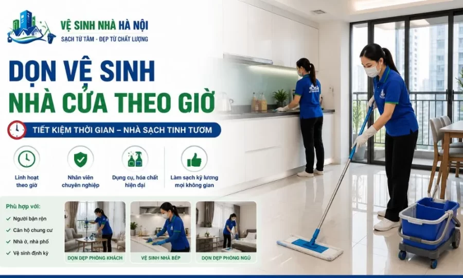 nhân viên dọn vệ sinh nhà cửa