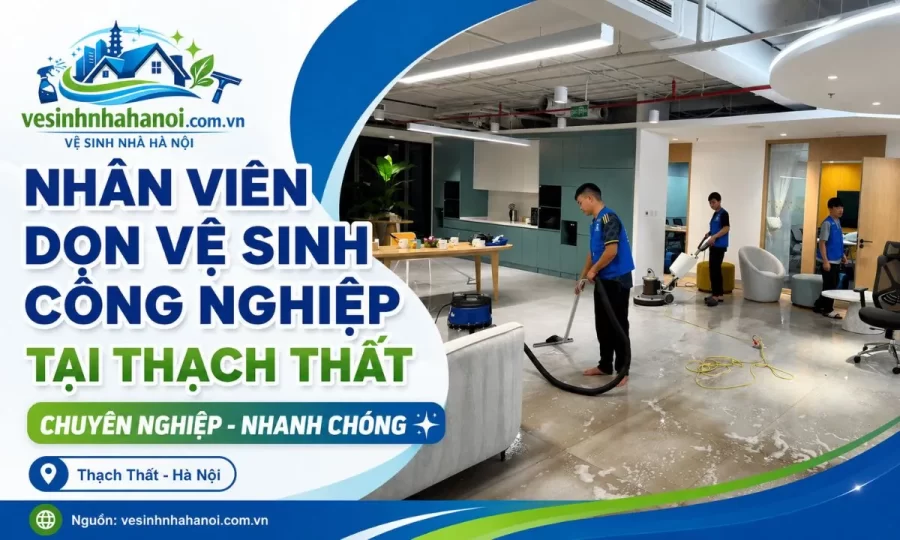 Nhân viên vệ sinh công nghiệp tại Thạch Thất