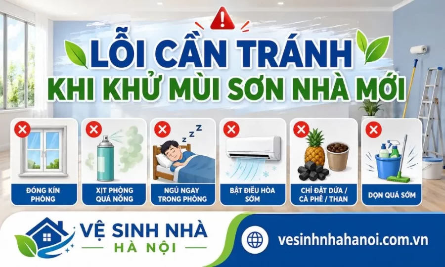 Những lỗi cần tránh khi khử mùi sơn nhà mới