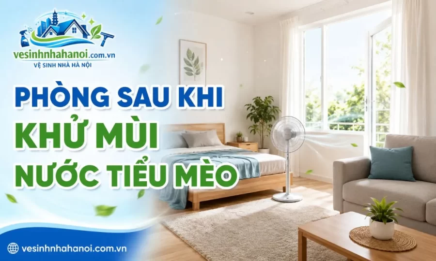 Phòng sau khi khử mùi nước tiểu mèo