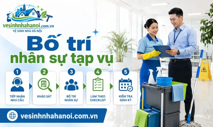 Quy trình bố trí tạp vụ trường học
