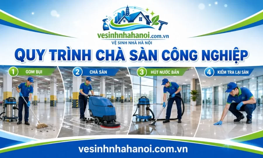 Quy trình chà sàn công nghiệp