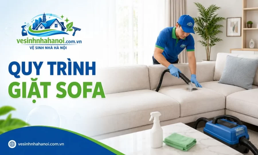 Quy trình giặt sofa tại nhà ở Cầu Giấy