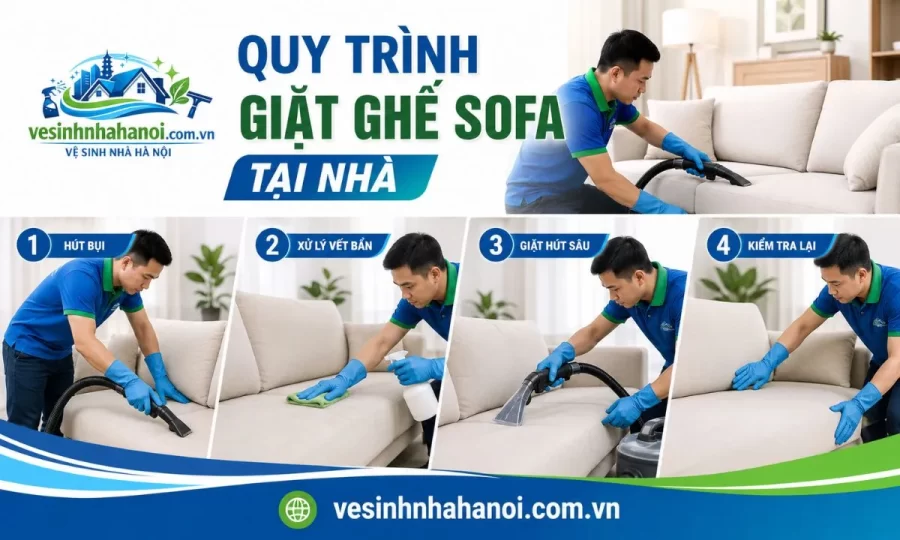 Quy trình giặt sofa Đống Đa