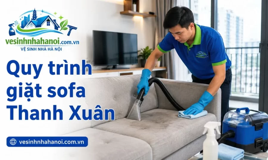 Quy trình giặt sofa Thanh Xuân