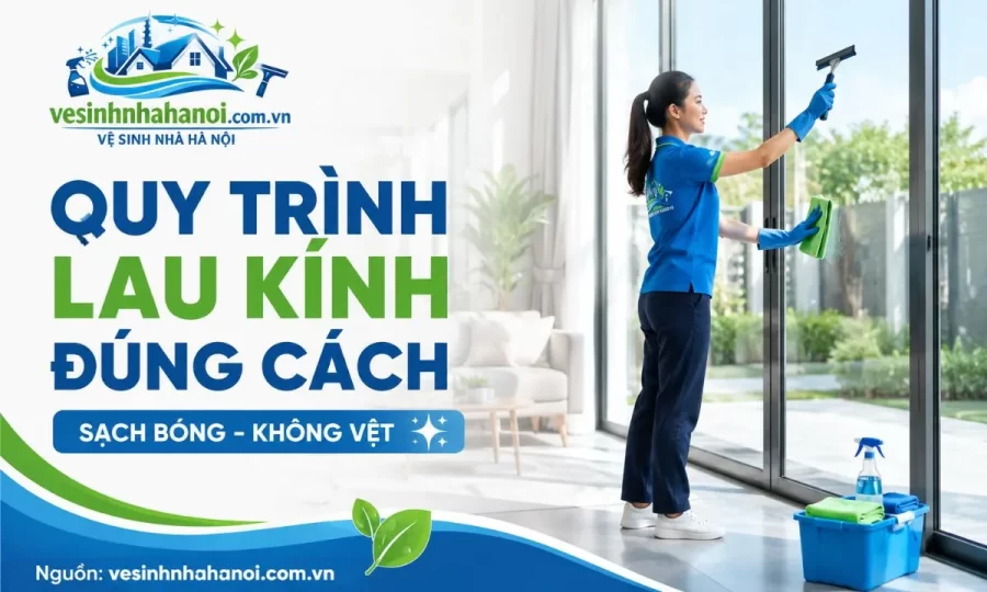 Quy trình lau kính sạch bóng đúng cách tại nhà