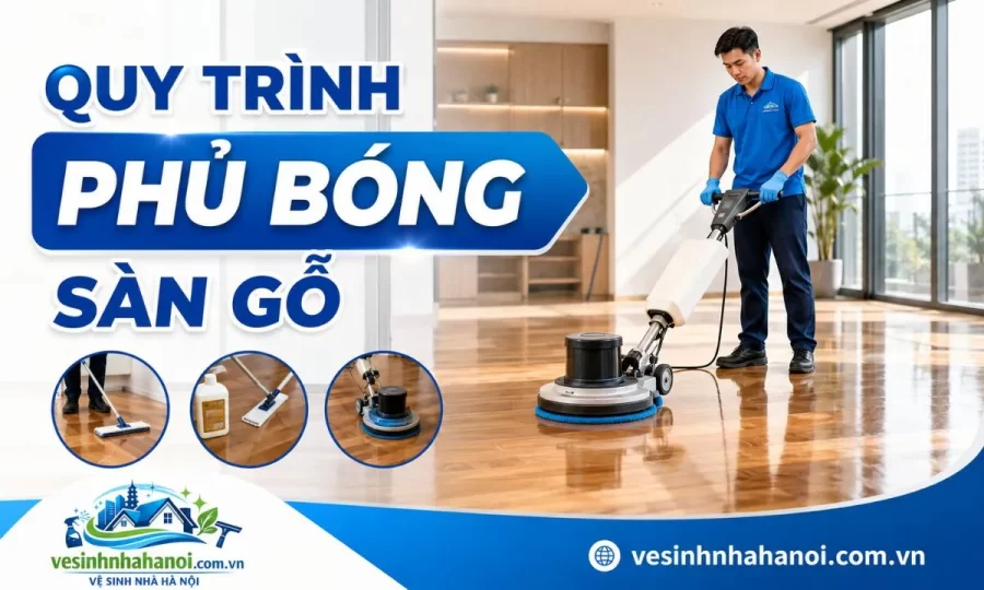 Quy trình phủ bóng sàn gỗ