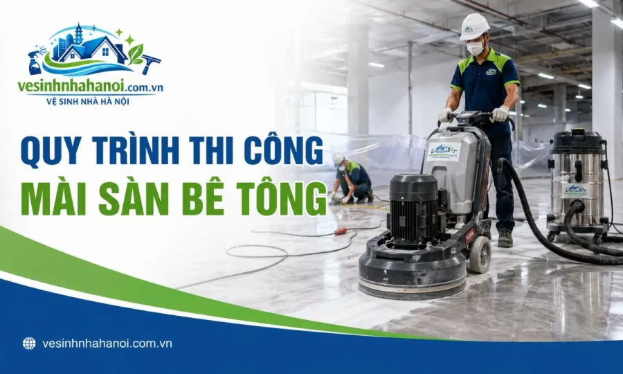 Quy trình thi công mài sàn bê tông