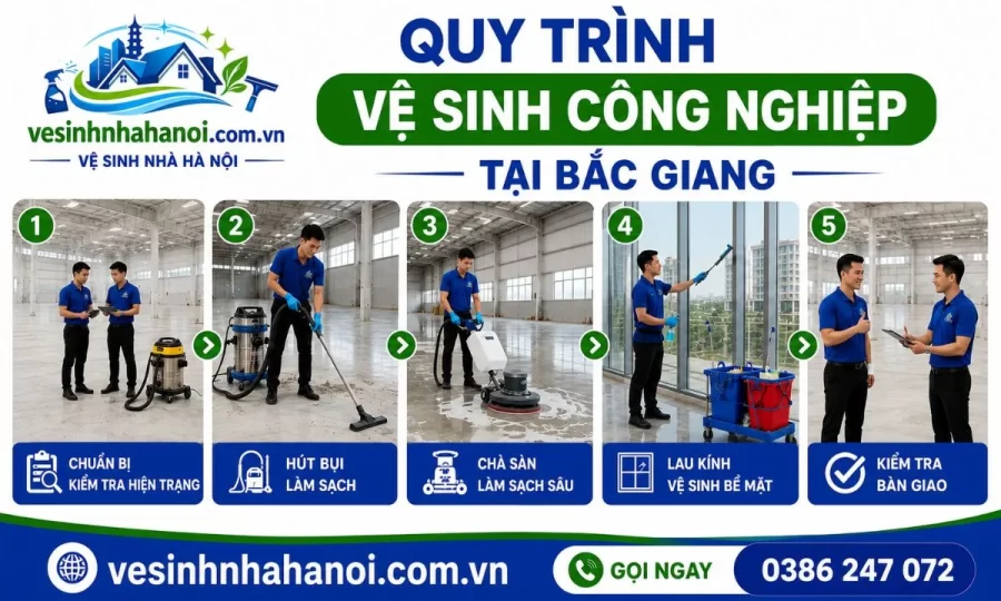 Quy trình vệ sinh công nghiệp Bắc Giang