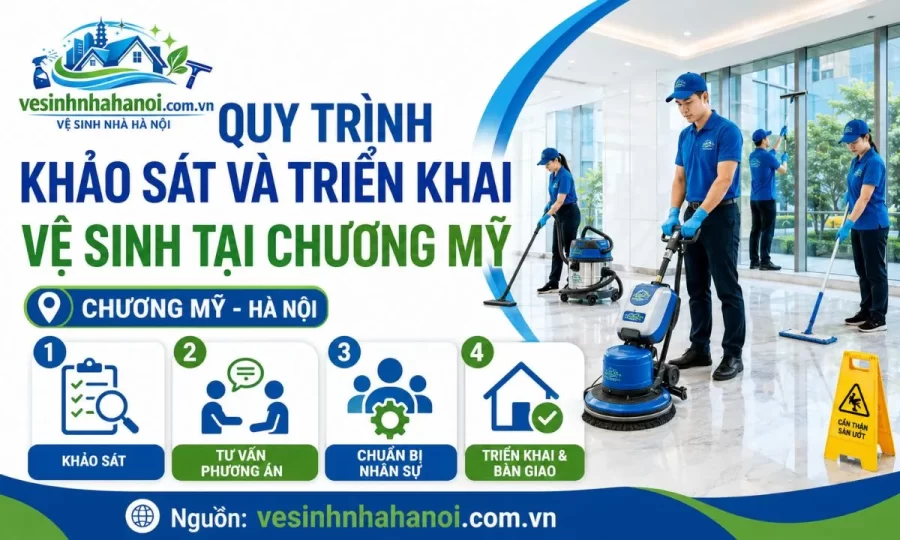 Quy trình vệ sinh công nghiệp tại Chương Mỹ