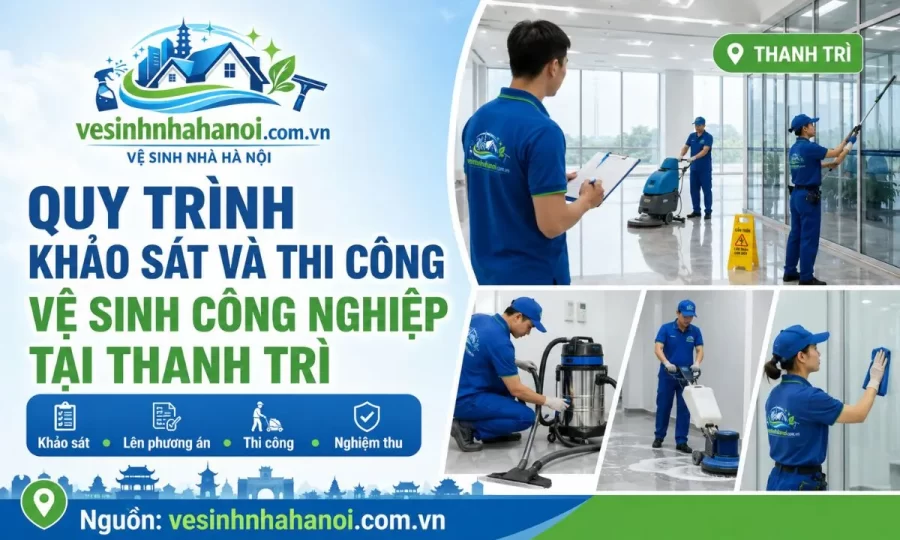 Quy trình vệ sinh công nghiệp tại Thanh Trì