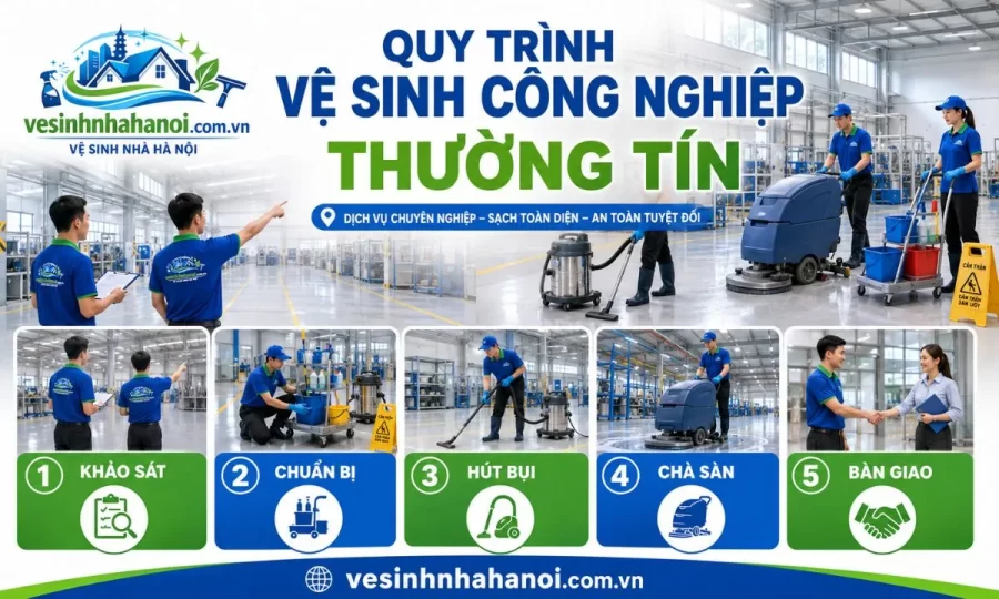 Quy trình vệ sinh công nghiệp Thường Tín