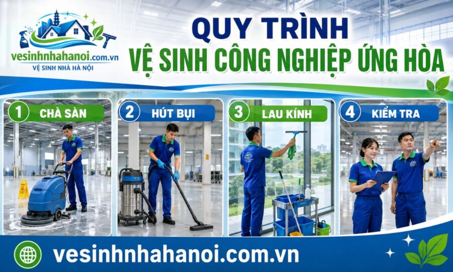 Quy trình vệ sinh công nghiệp Ứng Hòa