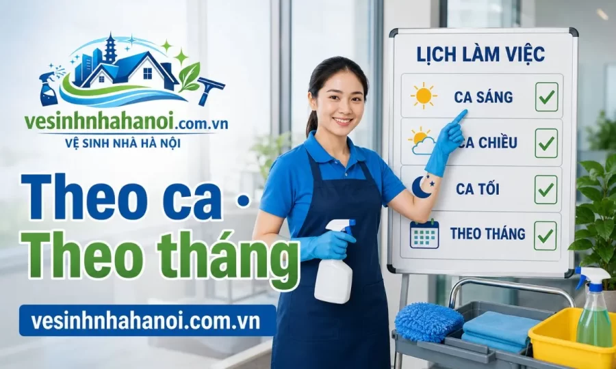 Tạp vụ trường học theo ca, theo tháng