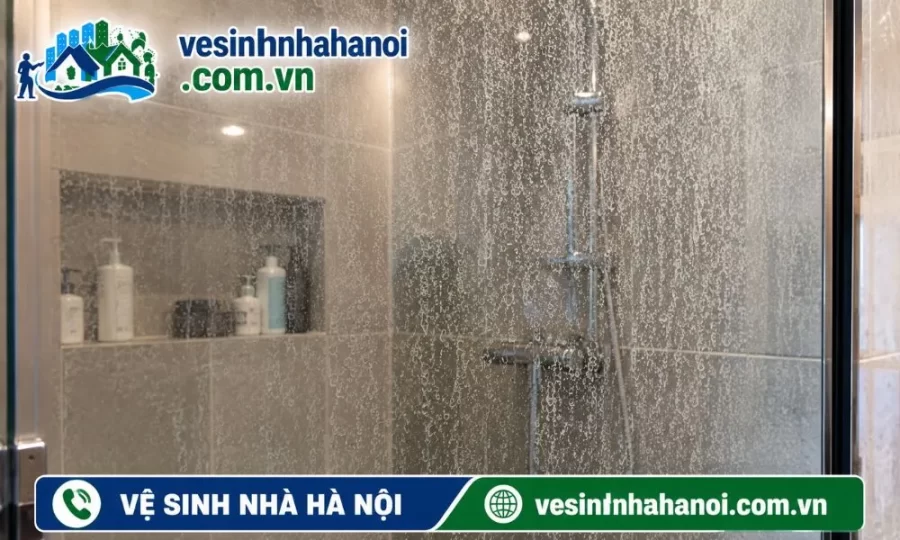 tẩy cặn can xi trên kính