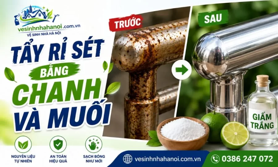 Tẩy rỉ sét trên inox bằng chanh muối