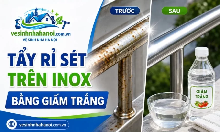 Tẩy rỉ sét trên inox bằng giấm trắng