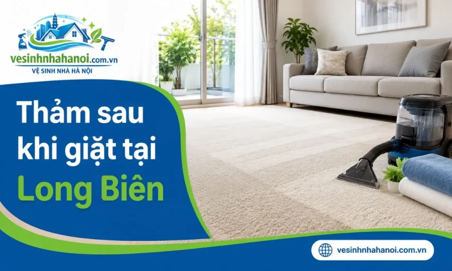 Thảm sau khi giặt tại Long Biên
