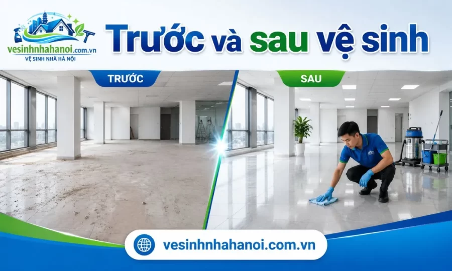 Trước và sau vệ sinh công nghiệp Bắc Giang