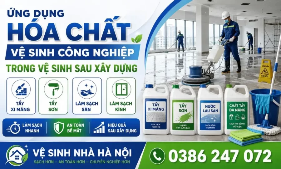 Ứng dụng hóa chất vệ sinh công nghiệp