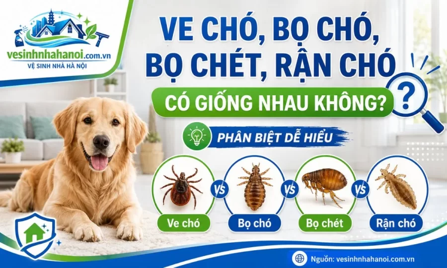 Ve chó, bọ chó, bọ chét, rận chó có giống nhau không?