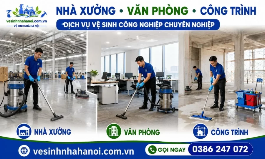 Vệ sinh công nghiệp Bắc Giang cho nhà xưởng, văn phòng