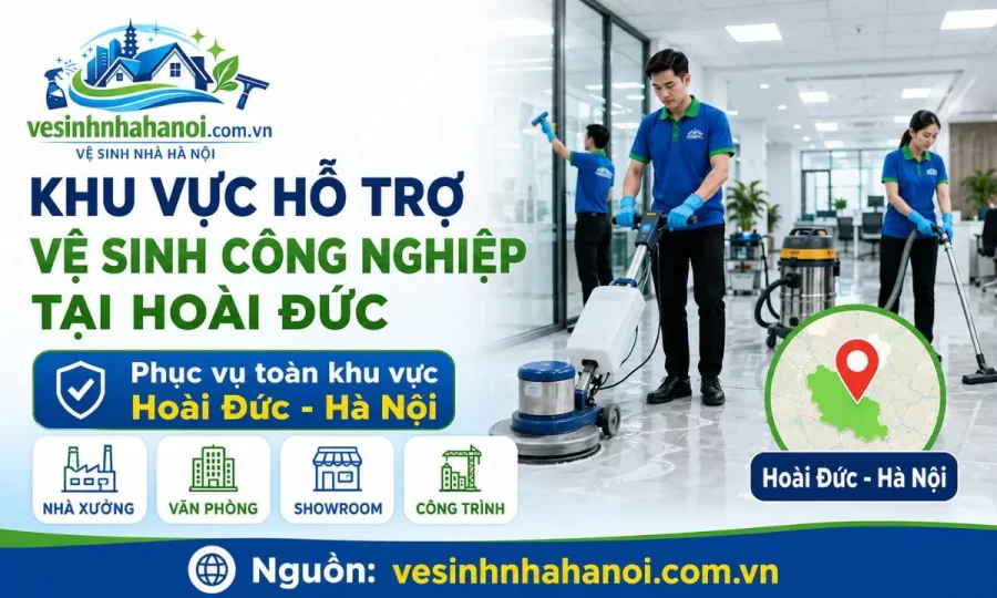 vệ sinh công nghiệp huyện Hoài Đức