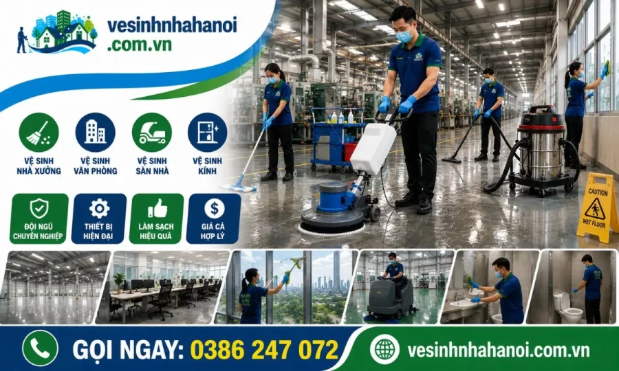 Vệ sinh công nghiệp tại Hưng Yên