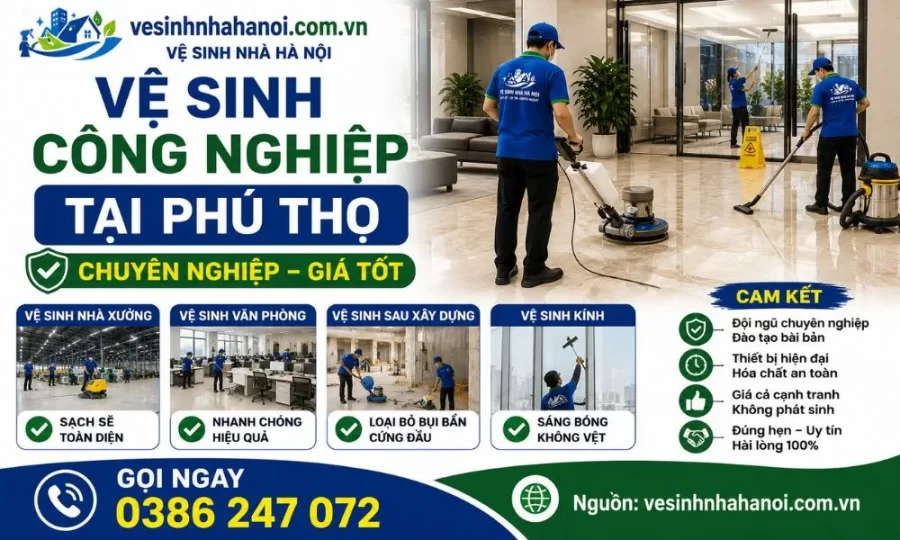 Vệ sinh công nghiệp tại Phú Thọ