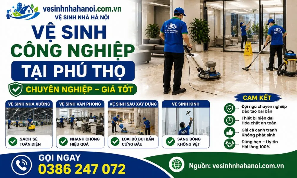 Vệ sinh công nghiệp tại Phú Thọ