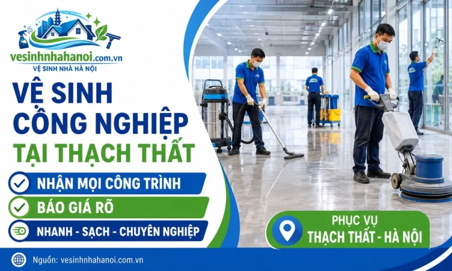 Vệ sinh công nghiệp thạch thất