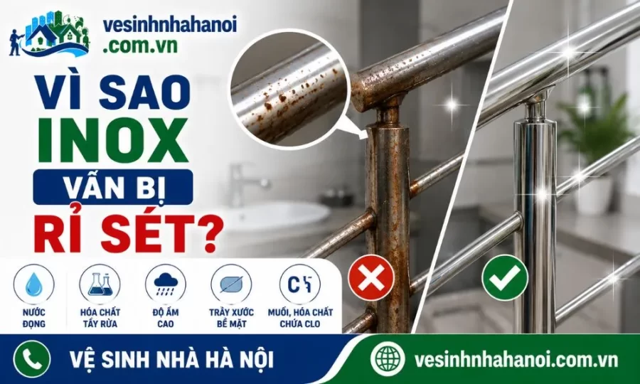 Vì sao inox bị rỉ sét