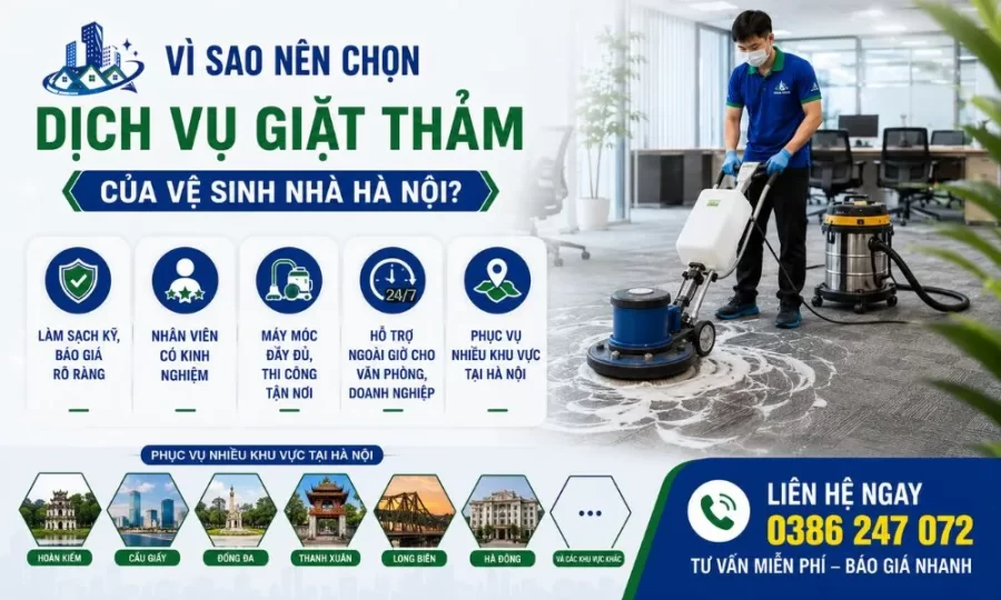 Vì sao nên giặt thảm