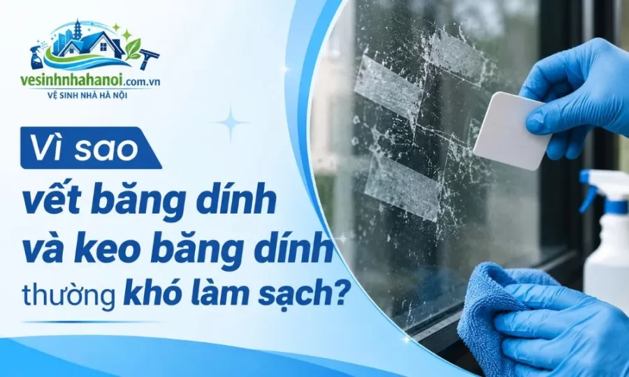 Vì sao vết keo băng dính thường khó làm sạch ?