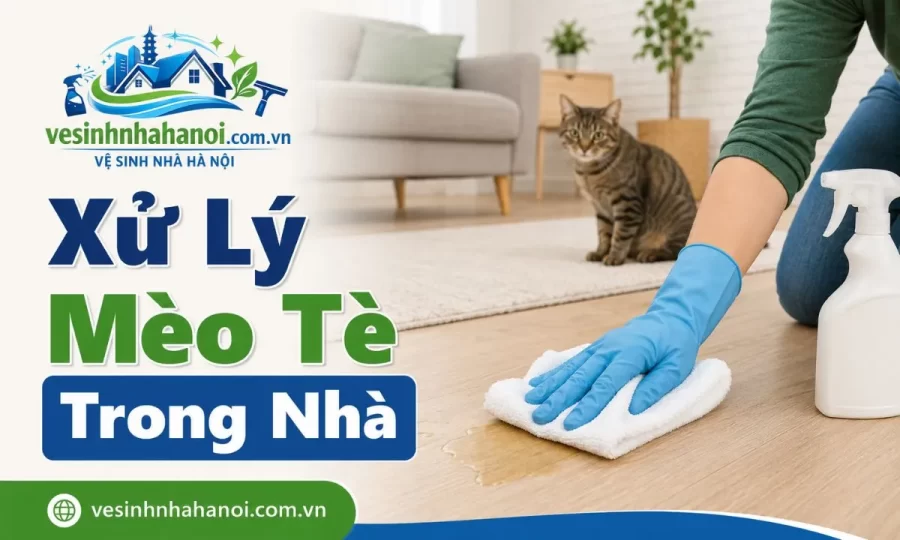 Xử lý mèo tè trong nhà