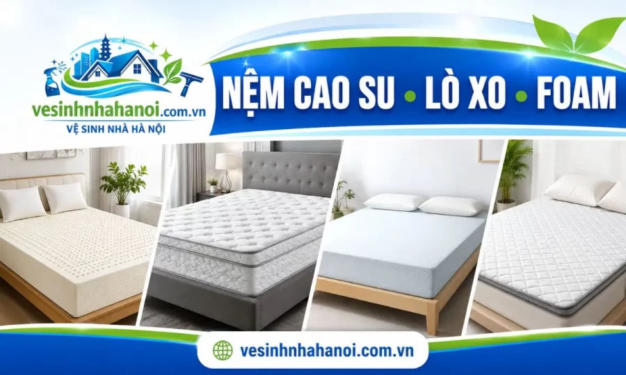 Các loại nệm nhận giặt tại Hoàng Mai