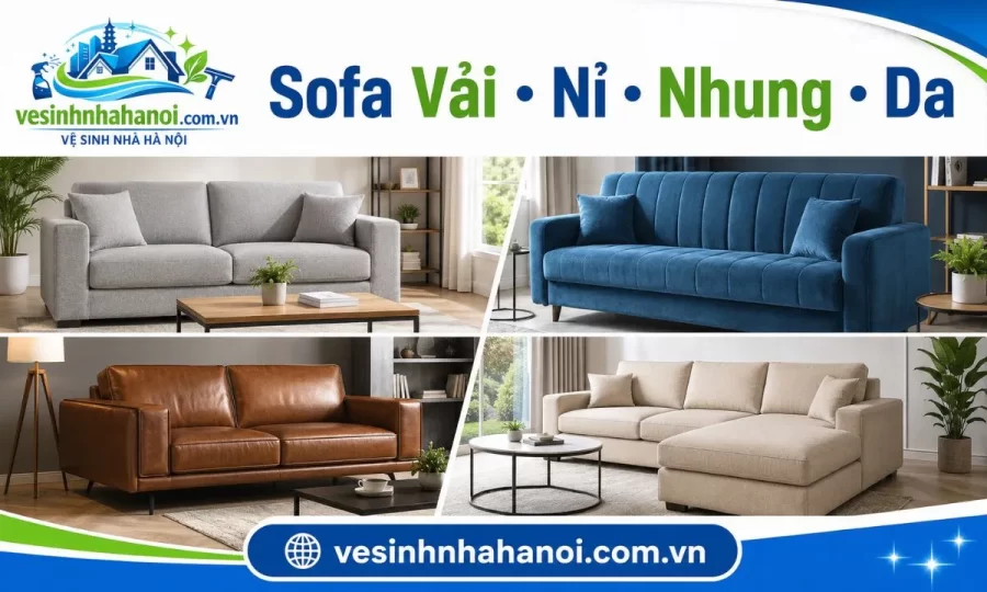 Các loại sofa có thể giặt tại nhà ở Gia Lâm
