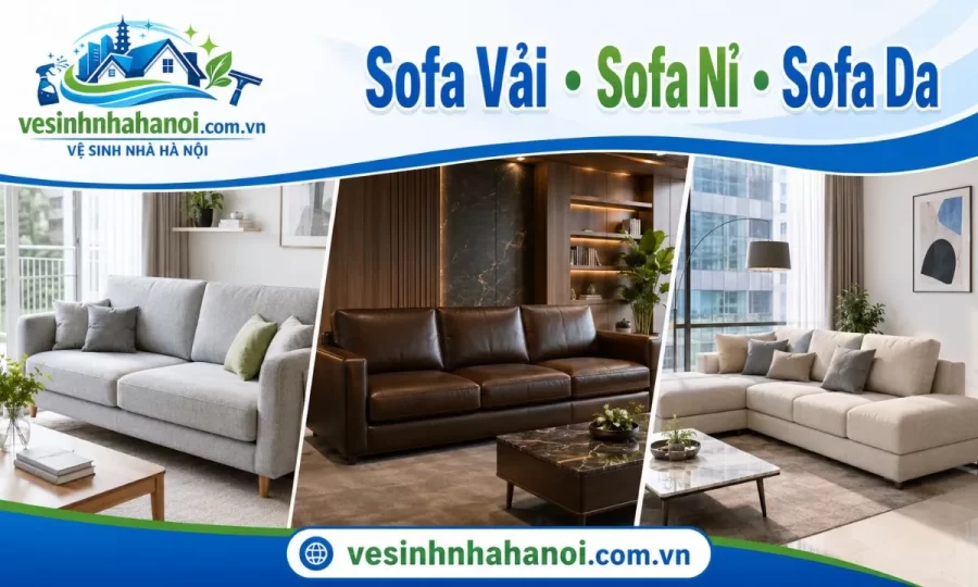 Các loại sofa nhận giặt tại Hoàng Mai