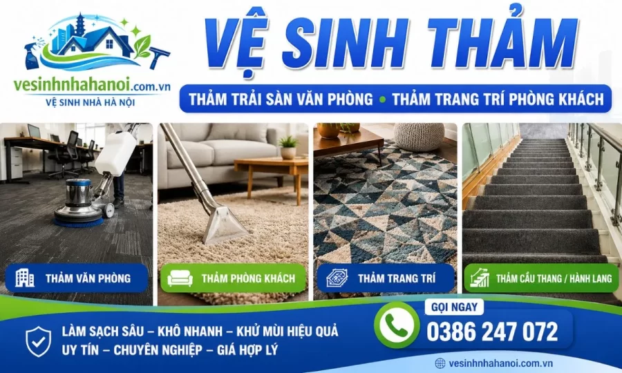 Các loại thảm có thể vệ sinh tại Hoàn Kiếm