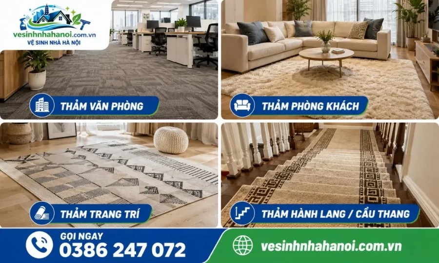 Các loại thảm có thể giặt tại Hai Bà Trưng