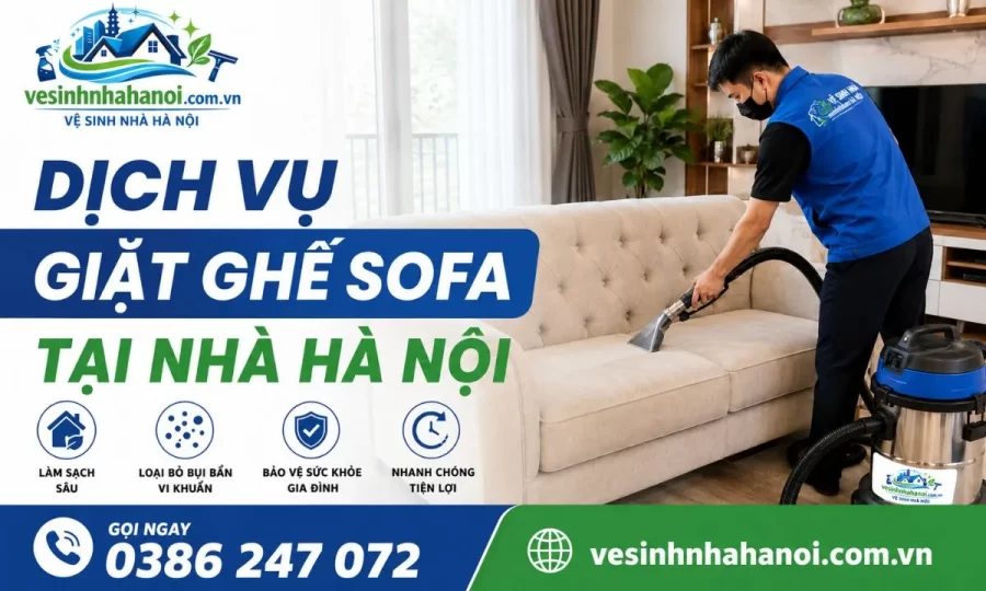 Dịch vụ giặt ghế sofa tại nhà Hà Nội